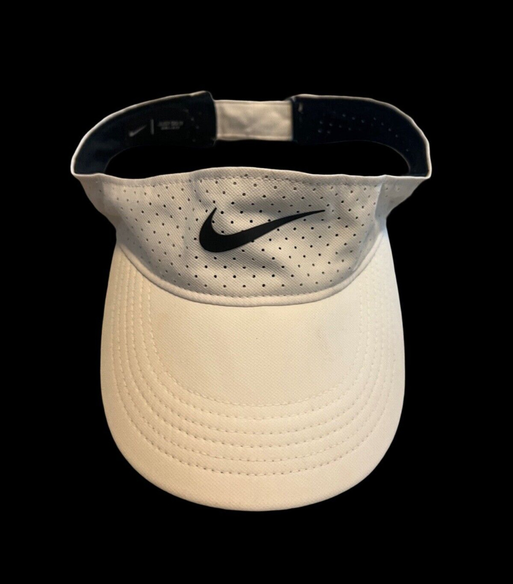 NIKE Court Dri-Fit Women’s Tennis Visor, Adjustable, White & Black| AV6960-100